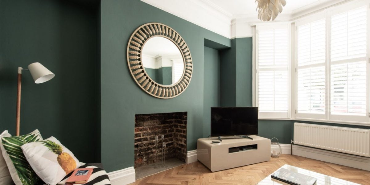 herringbone oak floors living room
