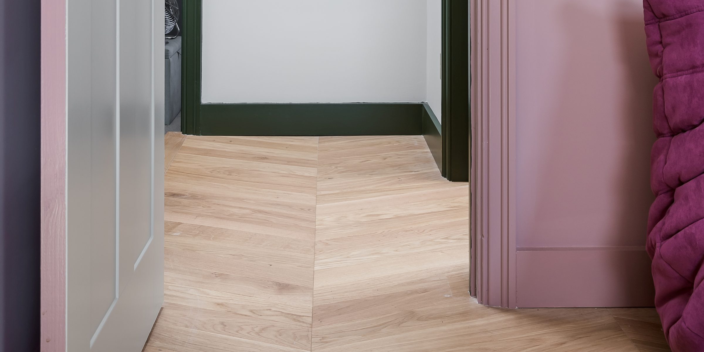 chevron oak floors