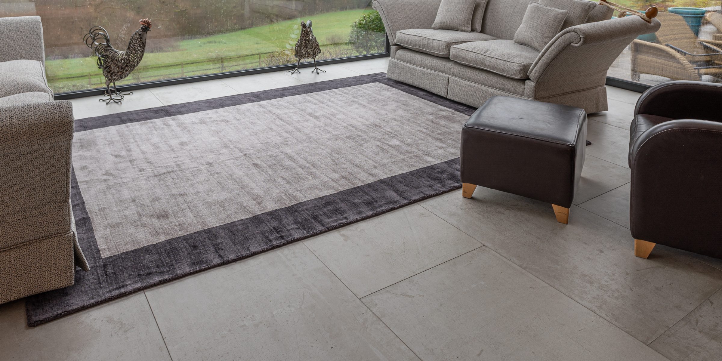 concreate natural grey floors in cranleigh home